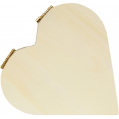 Boite Coeur en bois Fermeture Aimantée 9 cm