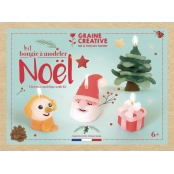 Kit bougie à modeler pour enfant Noël