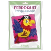 Kit mosaique caoutchouc souple Perroquet