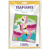Kit mosaique caoutchouc souple Flamant rose