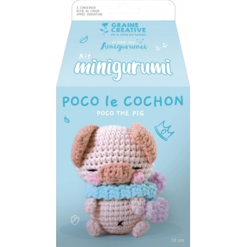 420227 - 3532434202271 - Graine créative - Kit MINI Amigurumi Cochon 10 cm - 2
