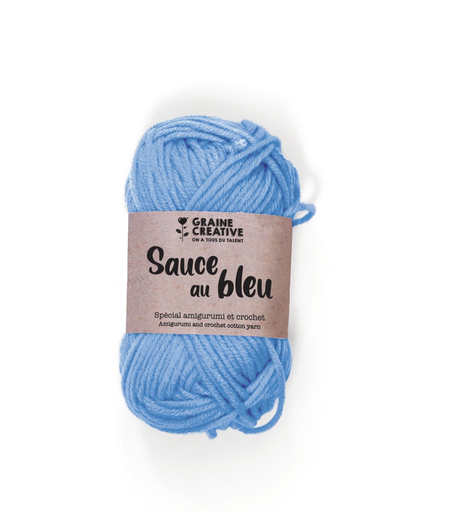 Fil de coton Amigurumi Bleu ciel Sauce au bleu - Graine créative