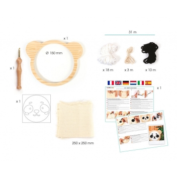 420207 - 3532434202073 - Graine créative - Kit Punch needle Panda 15 cm