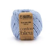 Fil de Coton câblé Bleu ciel Idéal pour Macramé, Frange et Knot