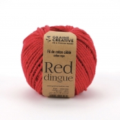 Fil de Coton câblé Rouge Idéal pour Macramé, Frange et Knot