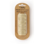 Bobine de Fil de jute ciré 1,5mm Naturel