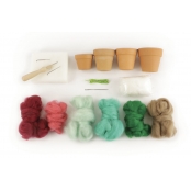 Kit laine cardée Jardin cactus