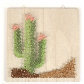 Tableau de fil tendu String Art Cactus 22 cm