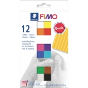 Coffret Fimo Soft Couleurs basiques 12 pains de 25g 8023 c 12-1