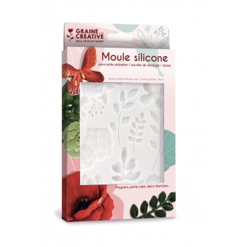 284415 - 3471052844152 - Graine créative - Moule en silicone 20x13 cm Floral - 7