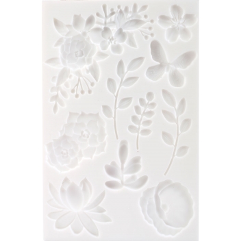 284415 - 3471052844152 - Graine créative - Moule en silicone 20x13 cm Floral