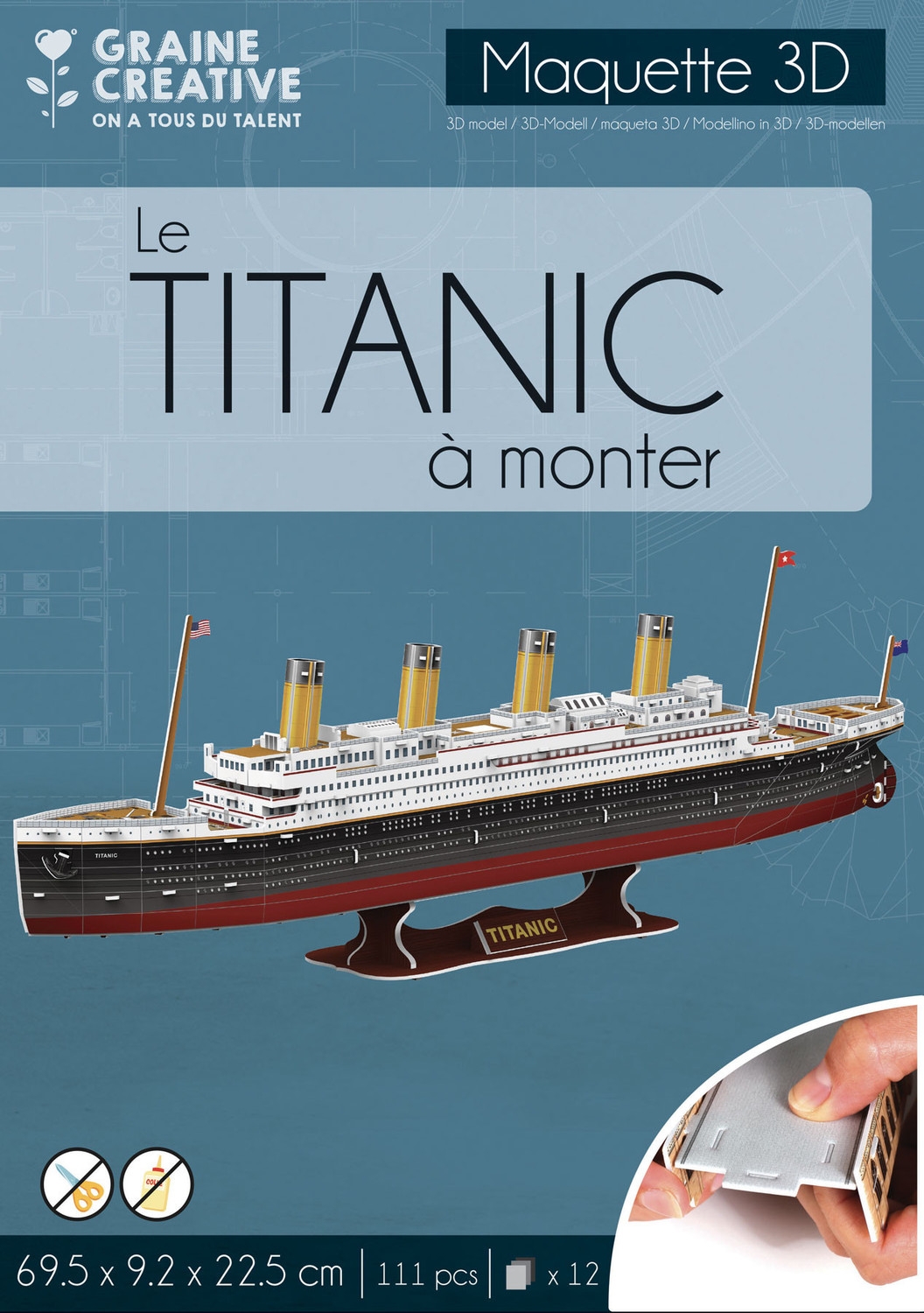 Puzzle D maquette Titanic - Graine créative référence 650906