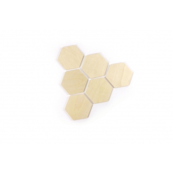 100222 - 3532431002225 - Graine créative - Formes hexagonales en bois 9 cm 6 pièces