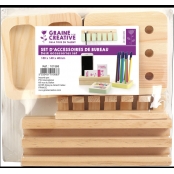 Set Accessoires de bureau en bois