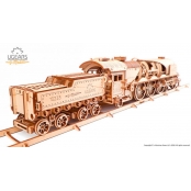 Maquette en bois Vintage Ugears Train à vapeur V-Express 538 pièces