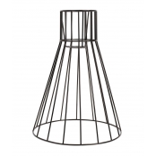 Carcasse d\'abat-jour Jupon col droit noir