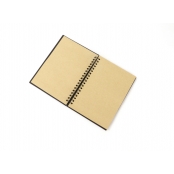 Carnet Couverture noir Intérieur Papier kraft 24 cm