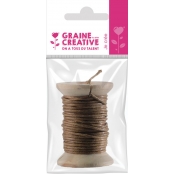 Cordon en coton ciré Marron 5m