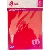 Tissu flex thermocollant Rouge mat 20 x 25 cm