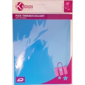 Tissu flex thermocollant Bleu mat 20 x 25 cm