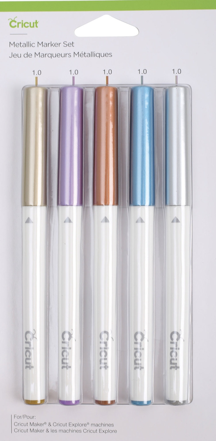 Cricut Explore et Maker : 5 stylos métalliques 1.0mm - Cricut ref 2008406