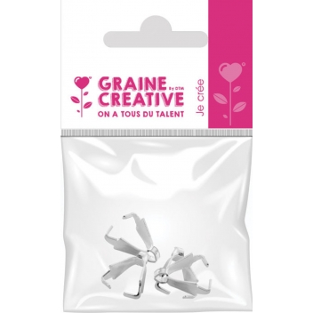 268436 - 3471052684369 - Graine créative - Bélieres argentees 1cm 4 pièces