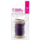 Cordon en coton ciré Violet 5m