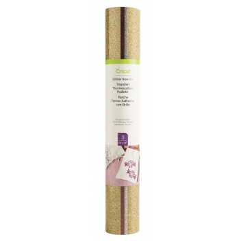 2004503 - 093573862670 - Cricut - Cricut : Feuilles Flex Thermocollant Pailletés 30,5 cm Doré Argenté Rouge - 4