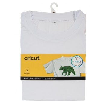 2007900 - 093573806391 - Cricut - Cricut : T-Shirt Homme Blanc (S) Col Rond à Customiser