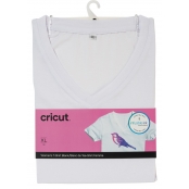 Cricut : T-Shirt Femme Blanc (Xl) Col V à Customiser