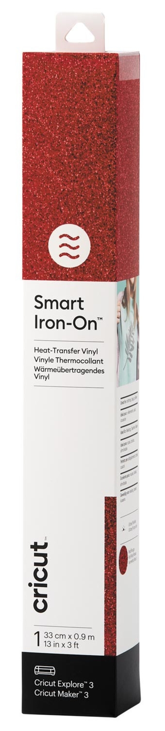 3 Cricut Smart Iron-On Heat-Transfer Vinyls with glitter 91 x 33