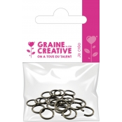 Anneaux Brisés Bronze Diamètre 7 mm 20 pièces