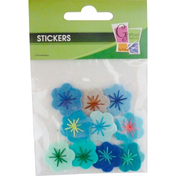 421007 - 3532434210078 - Graine créative - Fleurs en Feutrine Bleu 10 pièces - 5