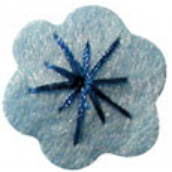 421007 - 3532434210078 - Graine créative - Fleurs en Feutrine Bleu 10 pièces - 3