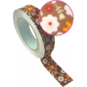 Fabric Tape Adhésif Prairie Chocolat 1,5 cm 10m