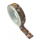 Fabric Tape Adhésif Prairie Chocolat 1,5 cm 10m