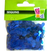 Sequins Plats Bleu 6mm 4000 pièces