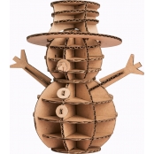 MAQUETTE BONHOMME DE NEIGE CARTON 150x150mm
