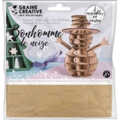 MAQUETTE BONHOMME DE NEIGE CARTON 150x150mm