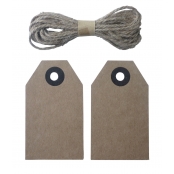 Etiquettes Kraft Tag 80x45 mm 20 pièces