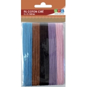 Fil de Coton ciré 5 Couleurs Assorties 5 x 5m