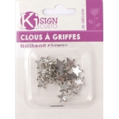 Clous à Griffes Strass Etoile Transparent 11 mm 20 pièces