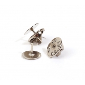 Attache Pin's 1cm 10 pièces argenté