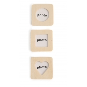 Cadre Photo en Bois Magnet 4,5x4,5 - 3 pièces