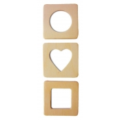 Cadre Photo en Bois Magnet 4,5x4,5 - 3 pièces