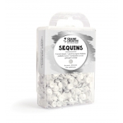 Sequins Incurvés Blanc Mat 6mm 4000 pièces