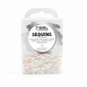 Sequins Incurvés Blanc Irisé 6mm 4000 pièces