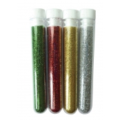 Tubes Paillettes Noel 80 - 4 pièces