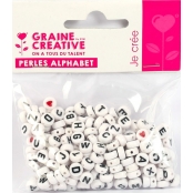 Perles Alphabet Blanc 250 pièces