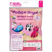 KIT PLASTIQUE DINGUE MARQUE-PAGES ANIMAUX LICORNE